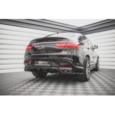Maxton Design vložka zadního nárazníku pro Mercedes GLE Coupe C292, černý lesklý plast ABS, Coupe 63 AMG