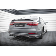 Maxton Design středový spoiler pod zadní nárazník s žebrováním pro Audi A8 D5, černý lesklý plast ABS