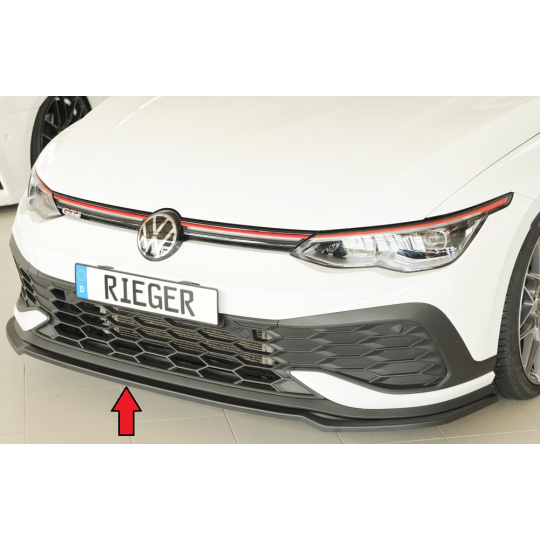 Rieger lipa pod přední nárazník pouze pro GTI Clubsport pro Volkswagen Golf 8 GTI Clubsport 5-dvéř., 10/20-, plast ABS bez povrchové úpravy