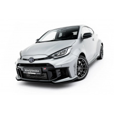 Maxton Design "Street Pro" spoiler pod přední nárazník pro Toyota GR Yaris Mk4 Facelift, plast ABS bez povrchové úpravy, s červenou linkou