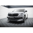 Maxton Design spoiler pod přední nárazník ver.1 pro Škoda Kodiaq Sportline Facelift, černý lesklý plast ABS