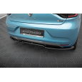 Maxton Design středový spoiler pod zadní nárazník s žebrováním pro Renault Clio Mk5 R.S. Line, černý lesklý plast ABS