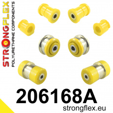206168A: Strongflex Sada silentbloků předního zavěšení a zadního nosníku varianta SPORT 206168A: Strongflex Sada silentbloků předního zavěšení a zadního nosníku varianta SPORT