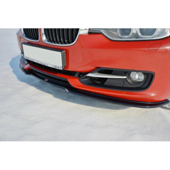 Maxton Design spoiler pod přední nárazník ver.1 pro BMW řada 3 F30, černý lesklý plast ABS