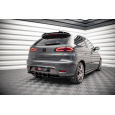 Maxton Design "Street Pro" difuzor zadního nárazníku pro Seat Ibiza Cupra Mk3, plast ABS bez povrchové úpravy, s černou a červenou linkou