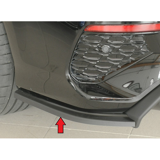 Rieger spoiler pod zadní nárazník na levé straně pro Audi RS3 GY Sportback, plast ABS bez povrchové úpravy Rieger spoiler pod zadní nárazník na levé straně pro Audi RS3 GY Sportback, plast ABS bez povrchové úpravy