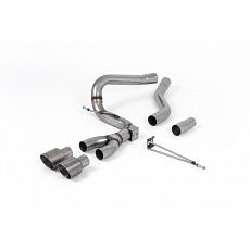 Milltek Sport výfukový systém cat-back pro Ford Focus Mk3 ST 2.0l TDCi 5-dvéř. Estate / Sedan (Diesel) 2012-2018, GT-100 titanové koncovky