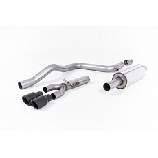 Milltek Sport výfukový systém cat-back s rezonátorem (tišší) pro Seat Leon FR 1.4 TSI SC a 5-dvéř. 2013-2018, GT-80 černé koncovky