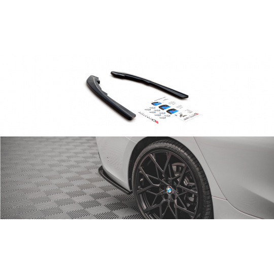 Maxton Design boční difuzory pod zadní nárazník pro BMW řada 3 G20, G21, černý lesklý plast ABS