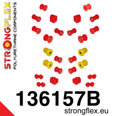 136157B: Strongflex Kompletní sada polyuretanových silentbloků pro zavěšení 136157B: Strongflex Kompletní sada polyuretanových silentbloků pro zavěšení