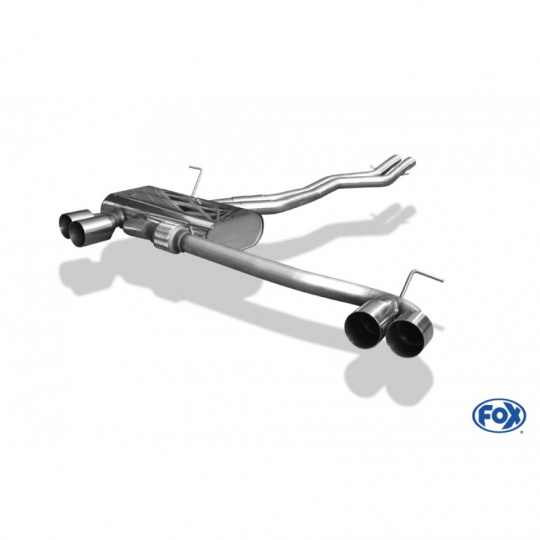 Fox Sportauspuff koncový tlumič výfuku s koncovkou 2x80 Typ 10 na obou stranách pro BMW Z4 E85 s motorem 3.0 Fox Sportauspuff koncový tlumič výfuku s koncovkou 2x80 Typ 10 na obou stranách pro BMW Z4 E85 s motorem 3.0