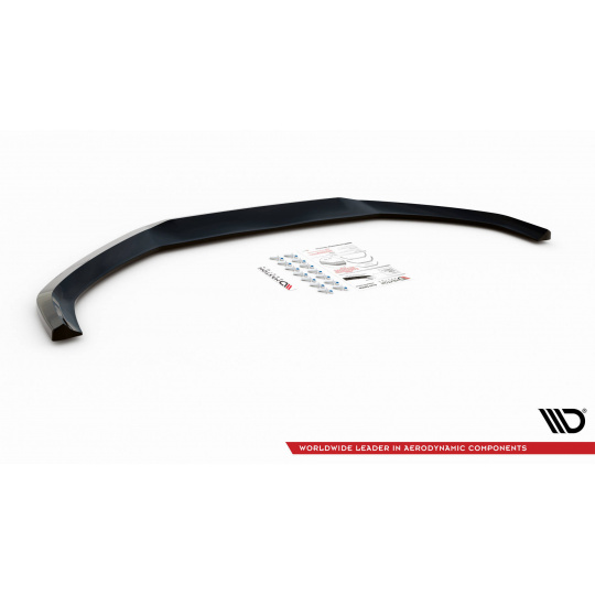 Maxton Design spoiler pod přední nárazník ver.2 pro Audi A4 B9, černý lesklý plast ABS