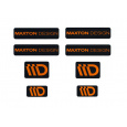 Maxton Design sada 3D samolepek 8 ks, barva: černá / oranžová