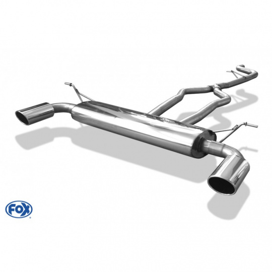 Fox Sportauspuff koncový tlumič výfuku s koncovkou 129x106 Typ 32 na obou stranách pro Audi Q7  s motorem 3.0 TDI
