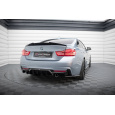 Maxton Design vložka zadního nárazníku pro BMW řada 4 F32, F33, F36, černý lesklý plast ABS, M-Pack, s koncovkou na obou stranách
