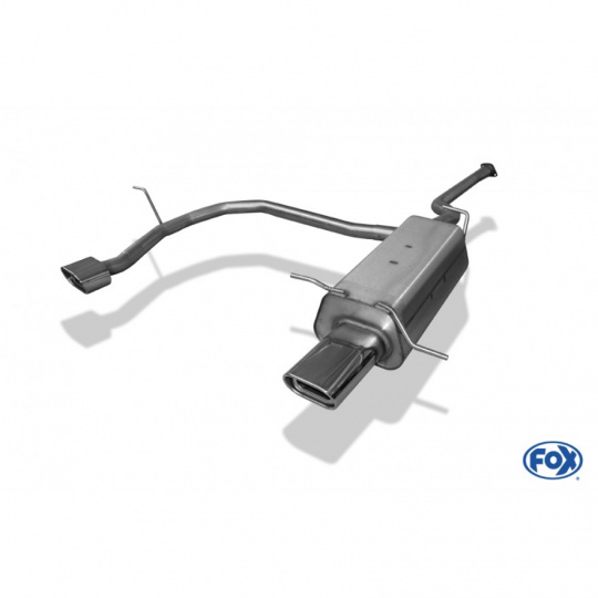 Fox Sportauspuff koncový tlumič výfuku s koncovkou 135x80 Typ 53 na obou stranách pro Hyundai Santa Fe SM s motorem 2.0 CRDi, 2.4, 2.7