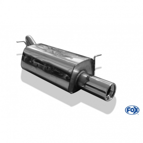 Fox Sportauspuff koncový tlumič výfuku s koncovkou 1x90 Typ 13 pro Hyundai Getz  s motorem 1.1, 1.3, 1.5 CRDi, 1.6