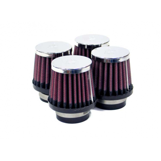 K&N univerzální kulatý zkosený filtr se vstupem 35 mm a výškou 57 mm, kovový vrchlík