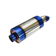 Sportovní nerezový výfuk (tlumič) univerzální - koncovka 1x 75 mm zahnutá