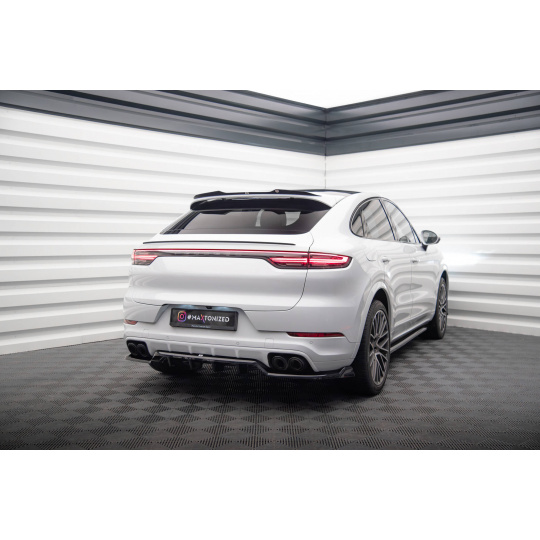 Maxton Design středový spoiler pod zadní nárazník s žebrováním pro Porsche Cayenne Mk3 Coupe, černý lesklý plast ABS Maxton Design středový spoiler pod zadní nárazník s žebrováním pro Porsche Cayenne Mk3 Coupe, černý lesklý plast ABS