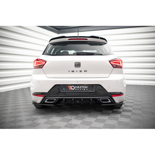 Maxton Design vložka zadního nárazníku pro Seat Ibiza Mk5, černý lesklý plast ABS