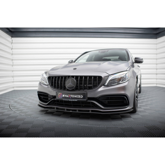 Maxton Design "Street Pro" spoiler pod přední nárazník pro Mercedes třída C W205 Facelift/63 AMG/Sedan/Estate, plast ABS bez povrchové úpravy