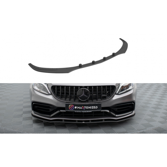 Maxton Design "Street Pro" spoiler pod přední nárazník pro Mercedes třída C W205 Facelift/63 AMG/Sedan/Estate, plast ABS bez povrchové úpravy