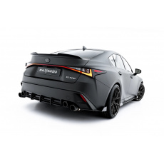 Maxton Design "Street Pro" difuzor zadního nárazníku pro Lexus IS 500 Mk3 Facelift 2 (XE30), plast ABS bez povrchové úpravy, s červenou linkou