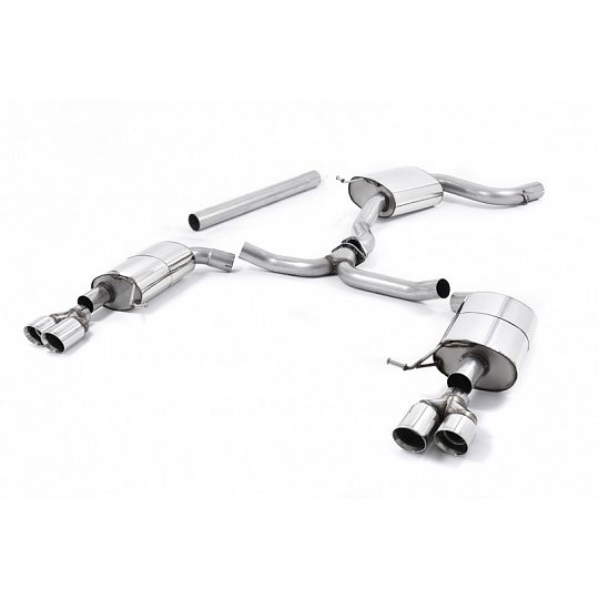 Milltek Sport homologovaný výfuk cat-back pro Seat Leon ST Cupra 300 (4x4) Combi (s OPF/GPF) 2019-2020, GT-80 leštěné dvojité koncovky