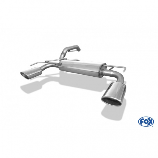 Fox Sportauspuff koncový tlumič výfuku s koncovkou 115x85 Typ 44 na obou stranách pro Opel Adam 2014- s motorem 1.4