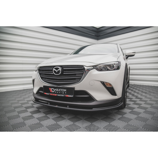 Maxton Design spoiler pod přední nárazník pro Mazda Cx-3 MK1, černý lesklý plast ABS