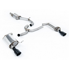 Milltek Sport výfukový systém cat-back s rezonátorem (tišší) pro Volkswagen Golf Mk7 2.0TFSI Alltrack / Estate / Station Wagon / Combi 4-Motion 2016-2021, typ koncovek: GT-100 black