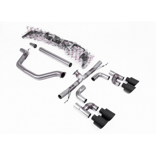 Milltek Sport výfukový systém cat-back Golf R Style - Road+ pro Volkswagen Golf Mk8 GTi (Golf R Style Quad Outlet Systems - 245ps bez GPF / North American modely) 2021-2024, typ koncovek: GT-115 černé Milltek Sport výfukový systém cat-back Golf R Style - Road+ pro Volkswagen Golf Mk8 GTi (Golf R Style Quad Outlet Systems - 245ps bez GPF / North American modely) 2021-2024, typ koncovek: GT-115 černé