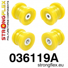 036119A: Strongflex Sada silentbloků uložení zadního nosníku varianta SPORT 036119A: Strongflex Sada silentbloků uložení zadního nosníku varianta SPORT