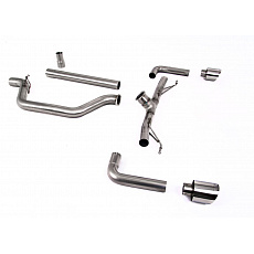 Milltek Sport výfukový systém cat-back Race System (nejhlasitější) - 80mm OPF/GPF Back systém pro Volkswagen Golf Mk8 GTi (245ps bez GPF / NA modely) 2021-2024, typ koncovek: GT-115 leštěné