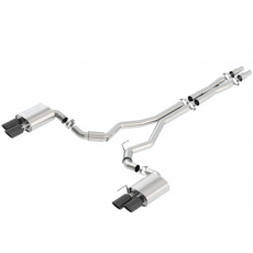 Borla Cat-Back výfukový systém "S-Type" pro Ford Mustang GT 5,0l RWD 2-dvéř. bez "active valve exhaust",  r.v. 2018-2020, typ koncovek: černé