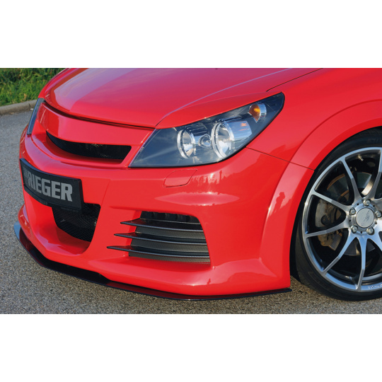 Rieger přední nárazník pro Opel Astra H vč. GTC, Twin-Top 3-dvéř., 5-dvéř., caravan, hatchback, kabriolet, plast ABS bez povrchové úpravy, s velkým výřezem pro ostřikovače předních světlometů Rieger přední nárazník pro Opel Astra H vč. GTC, Twin-Top 3-dvéř., 5-dvéř., caravan, hatchback, kabriolet, plast ABS bez povrchové úpravy, s velkým výřezem pro ostřikovače předních světlometů
