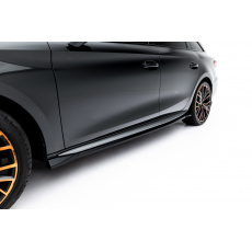 Maxton Design difuzory pod boční prahy ver.2 pro Cupra Leon Mk1, Mk1 Facelift, černý lesklý plast ABS, Hatchback Aero