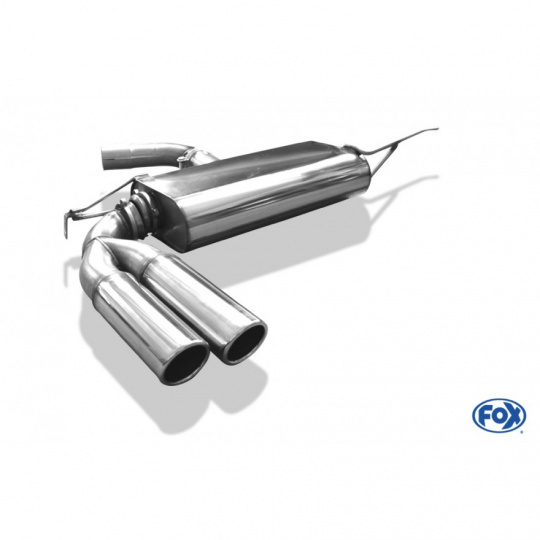 Fox Sportauspuff koncový tlumič výfuku s koncovkou 2x90 Typ 16 pro Volkswagen Beetle 16 2011- s motorem 1.2, s víceprv. ZN
