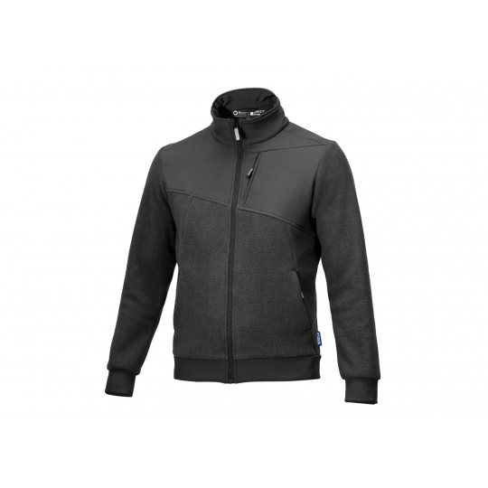 Sparco Grit fleecová mikina na zip, barva: šedá, velikost: XL