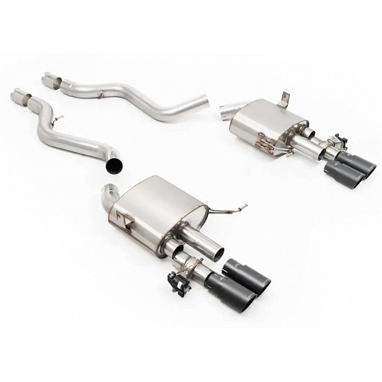 Milltek Sport výfukový systém cat-back s klapkami pro BMW řada 3 E93 M3 4.0 V8 Convertible 2007-2013, černé koncovky