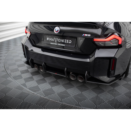 Maxton Design "Street Pro" difuzor zadního nárazníku pro BMW M2 G87, plast ABS bez povrchové úpravy, s černou a červenou linkou