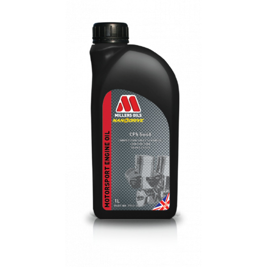 Plně syntetický závodní motorový olej Millers Oils NANODRIVE - Motorsport CFS 5w40, 1L