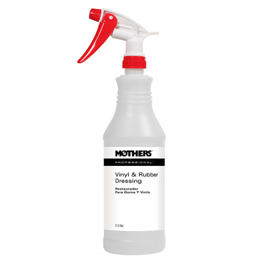 Mothers Professional Vinyl & Rubber Dressing Spray Bottle - dávkovací lahvička s rozprašovačem pro přípravek na obnovu a ochranu gumy, vinylu a plastu, 946 ml