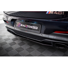 Maxton Design středový spoiler zadního nárazníku pro BMW X4 G02, černý lesklý plast ABS