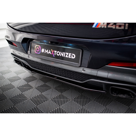Maxton Design středový spoiler zadního nárazníku pro BMW X4 G02, černý lesklý plast ABS Maxton Design středový spoiler zadního nárazníku pro BMW X4 G02, černý lesklý plast ABS