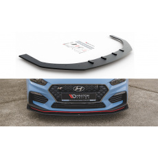Maxton Design "Racing durability" spoiler pod přední nárazník pro Hyundai i30 N Mk3, plast ABS bez povrchové úpravy, s červenou linkou Maxton Design "Racing durability" spoiler pod přední nárazník pro Hyundai i30 N Mk3, plast ABS bez povrchové úpravy, s červenou linkou