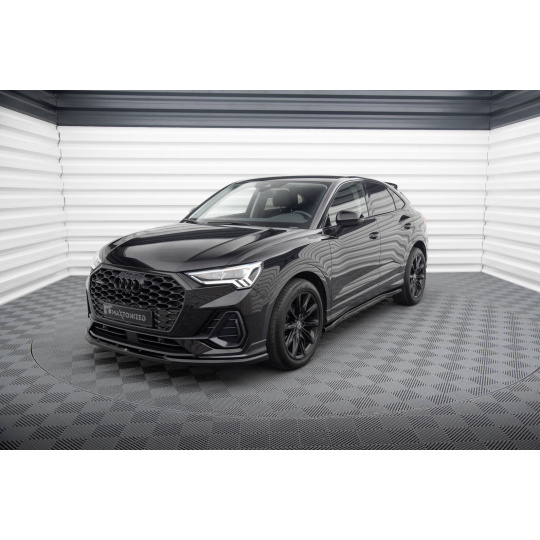 Maxton Design spoiler pod přední nárazník pro Audi Q3 Sportback F3, černý lesklý plast ABS