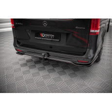 Maxton Design středový spoiler pod zadní nárazník s žebrováním pro Mercedes třída V W447F, černý lesklý plast ABS, AMG-Line