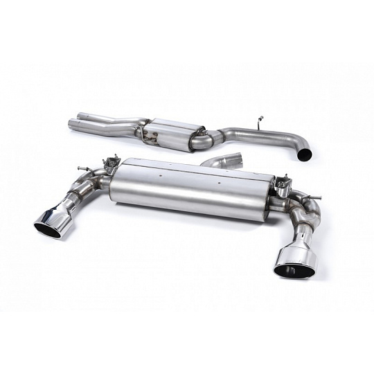 Milltek Sport homologovaný výfuk cat-back s rezonátorem pro Audi RS3 Sportback (8V MQB - předfacelift) 2015-2017, typ koncovek: oválné leštěné Milltek Sport homologovaný výfuk cat-back s rezonátorem pro Audi RS3 Sportback (8V MQB - předfacelift) 2015-2017, typ koncovek: oválné leštěné